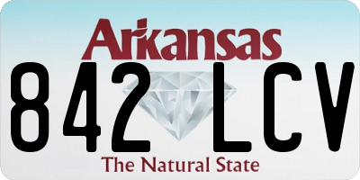 AR license plate 842LCV