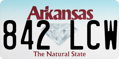 AR license plate 842LCW
