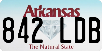 AR license plate 842LDB