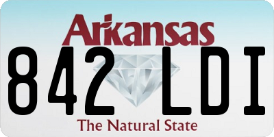 AR license plate 842LDI