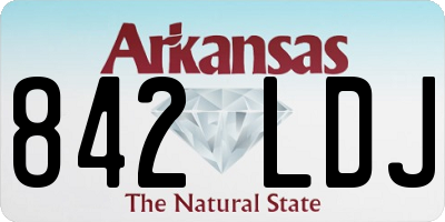 AR license plate 842LDJ