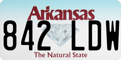 AR license plate 842LDW