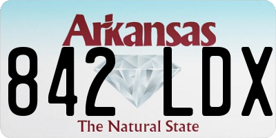 AR license plate 842LDX
