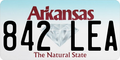 AR license plate 842LEA