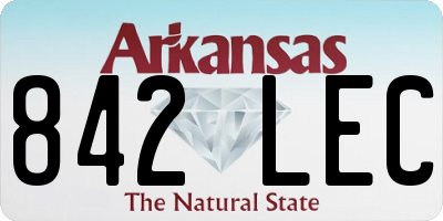 AR license plate 842LEC