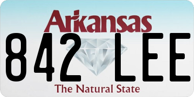 AR license plate 842LEE