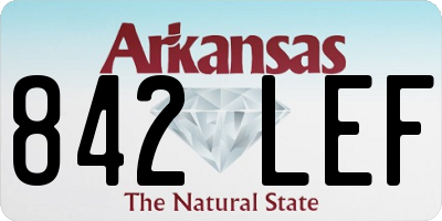 AR license plate 842LEF