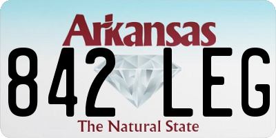 AR license plate 842LEG