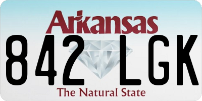 AR license plate 842LGK