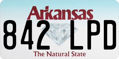 AR license plate 842LPD