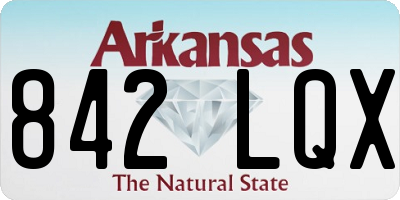 AR license plate 842LQX