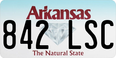 AR license plate 842LSC
