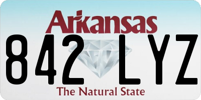AR license plate 842LYZ