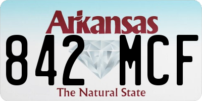 AR license plate 842MCF