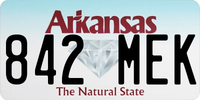 AR license plate 842MEK