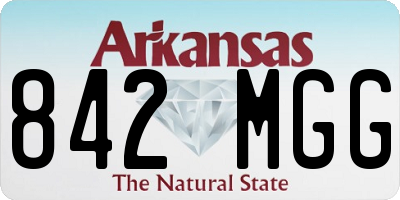 AR license plate 842MGG
