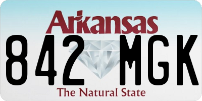 AR license plate 842MGK