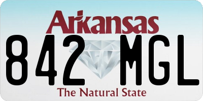 AR license plate 842MGL