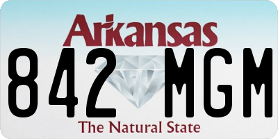 AR license plate 842MGM