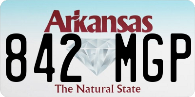 AR license plate 842MGP