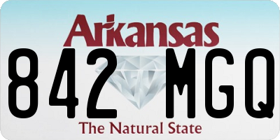 AR license plate 842MGQ