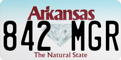 AR license plate 842MGR