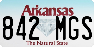 AR license plate 842MGS