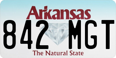 AR license plate 842MGT