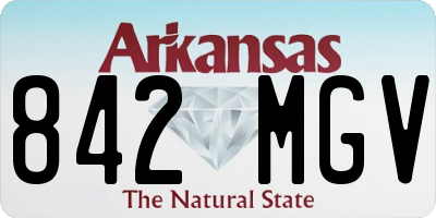 AR license plate 842MGV