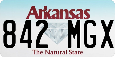 AR license plate 842MGX