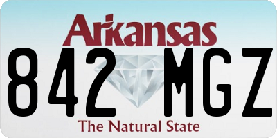 AR license plate 842MGZ