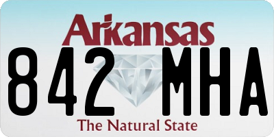 AR license plate 842MHA