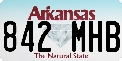 AR license plate 842MHB