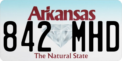 AR license plate 842MHD