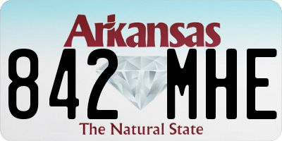 AR license plate 842MHE
