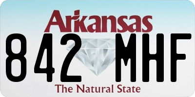 AR license plate 842MHF
