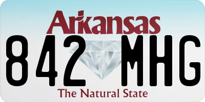 AR license plate 842MHG