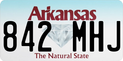 AR license plate 842MHJ