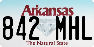 AR license plate 842MHL