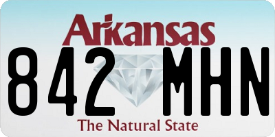 AR license plate 842MHN