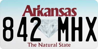 AR license plate 842MHX