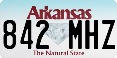 AR license plate 842MHZ