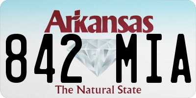 AR license plate 842MIA