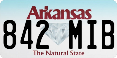 AR license plate 842MIB