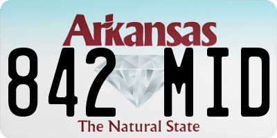 AR license plate 842MID