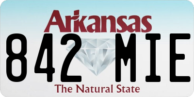 AR license plate 842MIE