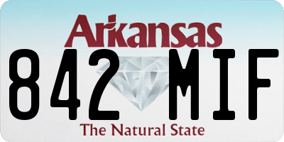 AR license plate 842MIF