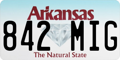 AR license plate 842MIG