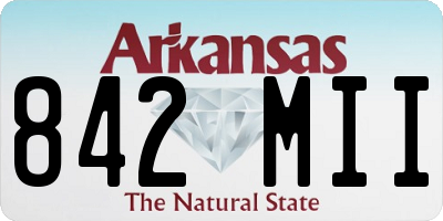 AR license plate 842MII