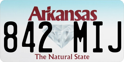 AR license plate 842MIJ